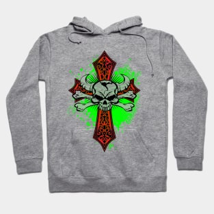 Crossbones Cross Hoodie